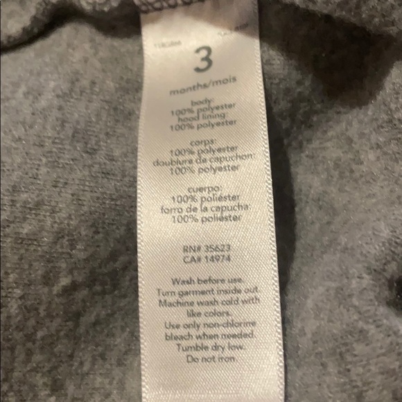 CARTER’S➕Fleece Moose Hooded Romper - Picture 5 of 5